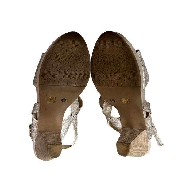 CHINESE LAUNDRY SANDALS WOMENS SZ 10 NUDE STRAPPY HEELED SHOES - Picture 10 of 10